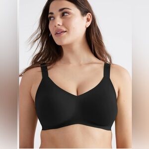 Knix | Padded | V-Neck | Wireless | Wide Strap | Black | Bra | Size 5
